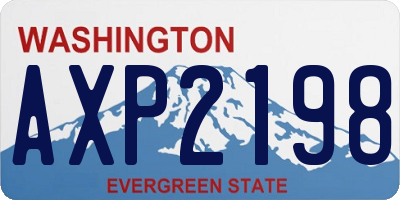 WA license plate AXP2198