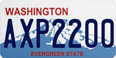 WA license plate AXP2200