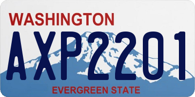 WA license plate AXP2201