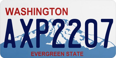 WA license plate AXP2207
