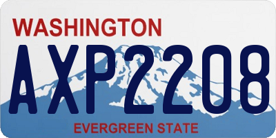 WA license plate AXP2208