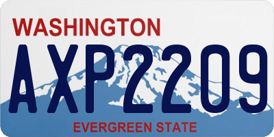 WA license plate AXP2209