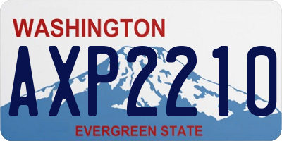 WA license plate AXP2210