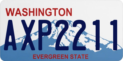 WA license plate AXP2211