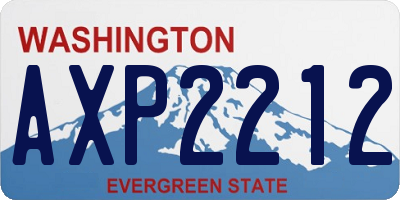 WA license plate AXP2212