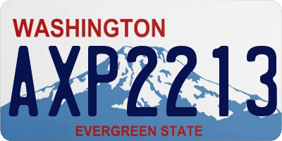 WA license plate AXP2213