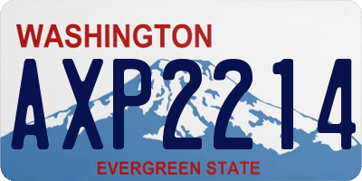 WA license plate AXP2214
