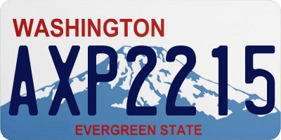 WA license plate AXP2215