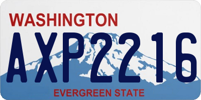 WA license plate AXP2216