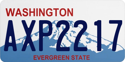 WA license plate AXP2217