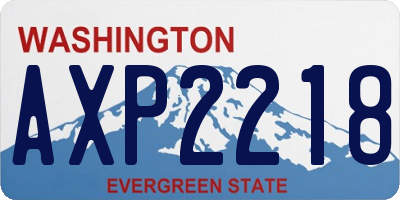 WA license plate AXP2218