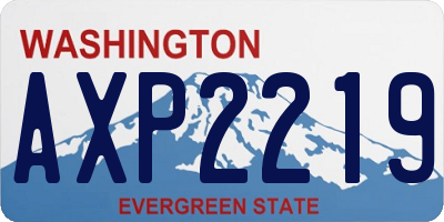 WA license plate AXP2219