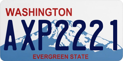WA license plate AXP2221