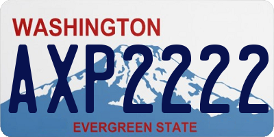 WA license plate AXP2222