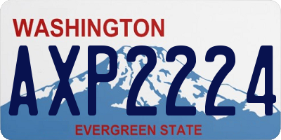 WA license plate AXP2224
