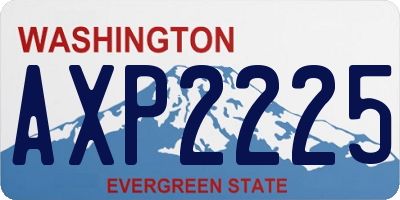 WA license plate AXP2225