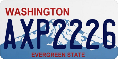 WA license plate AXP2226