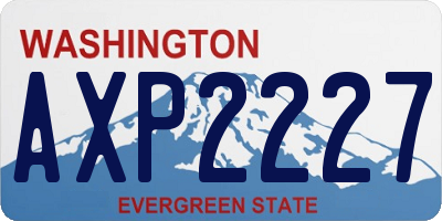 WA license plate AXP2227