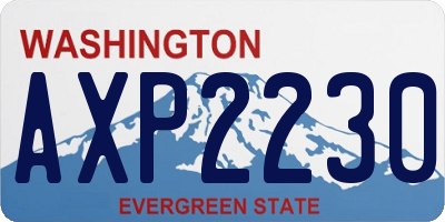 WA license plate AXP2230