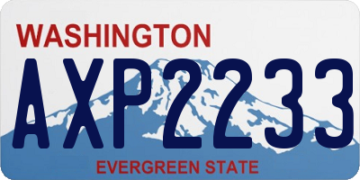 WA license plate AXP2233