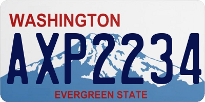 WA license plate AXP2234