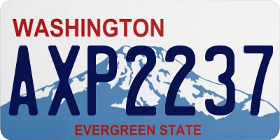 WA license plate AXP2237