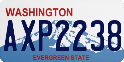WA license plate AXP2238