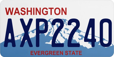 WA license plate AXP2240