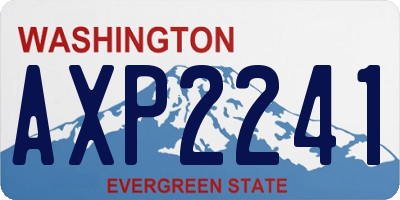 WA license plate AXP2241