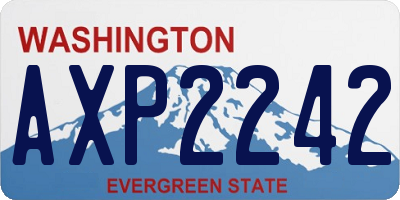 WA license plate AXP2242