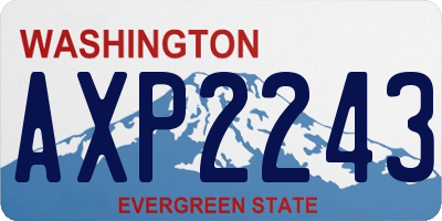 WA license plate AXP2243