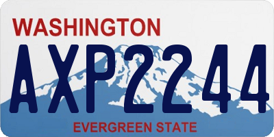 WA license plate AXP2244