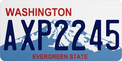 WA license plate AXP2245