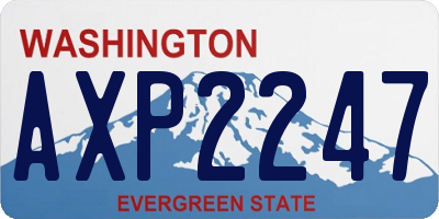 WA license plate AXP2247