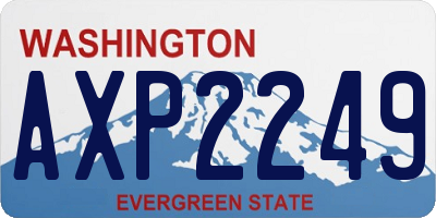 WA license plate AXP2249