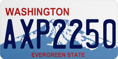 WA license plate AXP2250