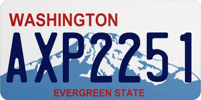 WA license plate AXP2251