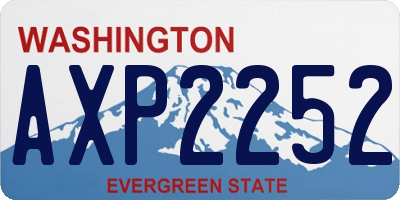 WA license plate AXP2252