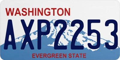 WA license plate AXP2253
