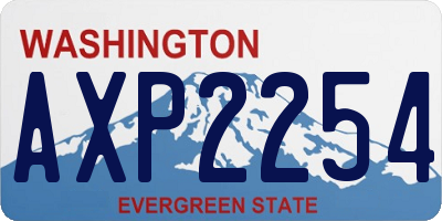 WA license plate AXP2254