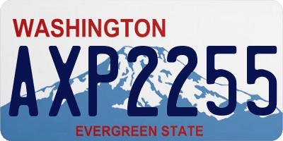 WA license plate AXP2255