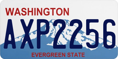 WA license plate AXP2256
