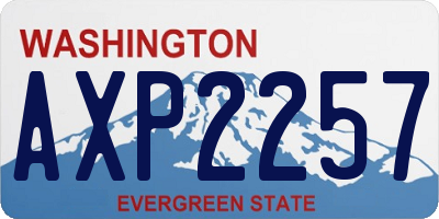 WA license plate AXP2257