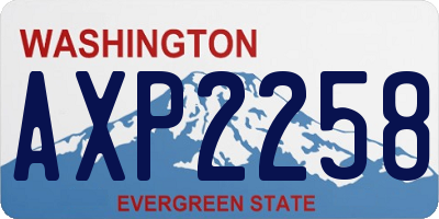 WA license plate AXP2258