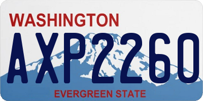 WA license plate AXP2260