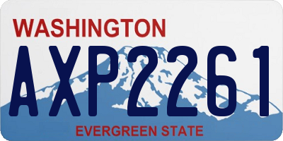 WA license plate AXP2261
