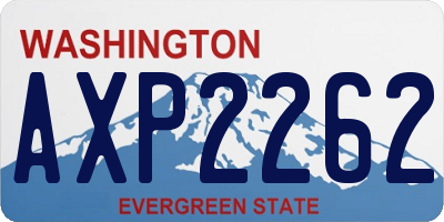 WA license plate AXP2262
