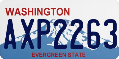 WA license plate AXP2263
