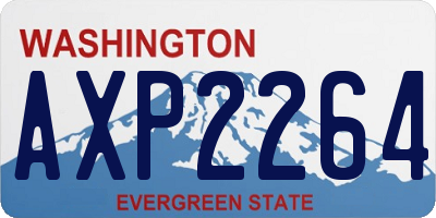 WA license plate AXP2264
