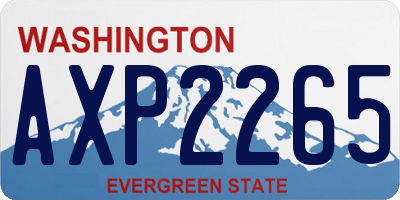 WA license plate AXP2265
